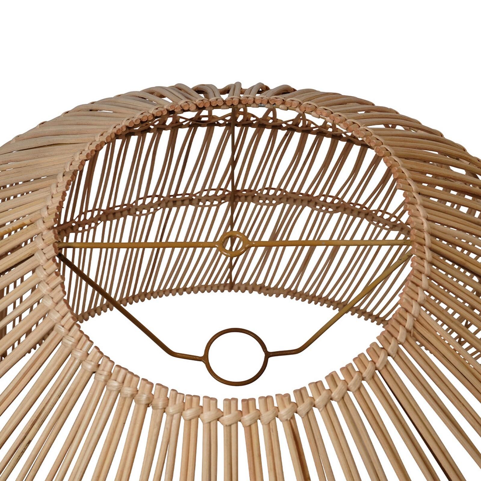 Abat-jour conique en rotin naturel