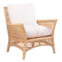 Fauteuil lounge en rotin naturel