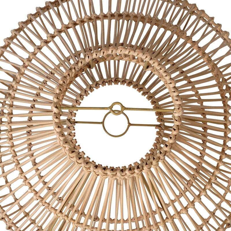 Suspension ronde en rotin naturel