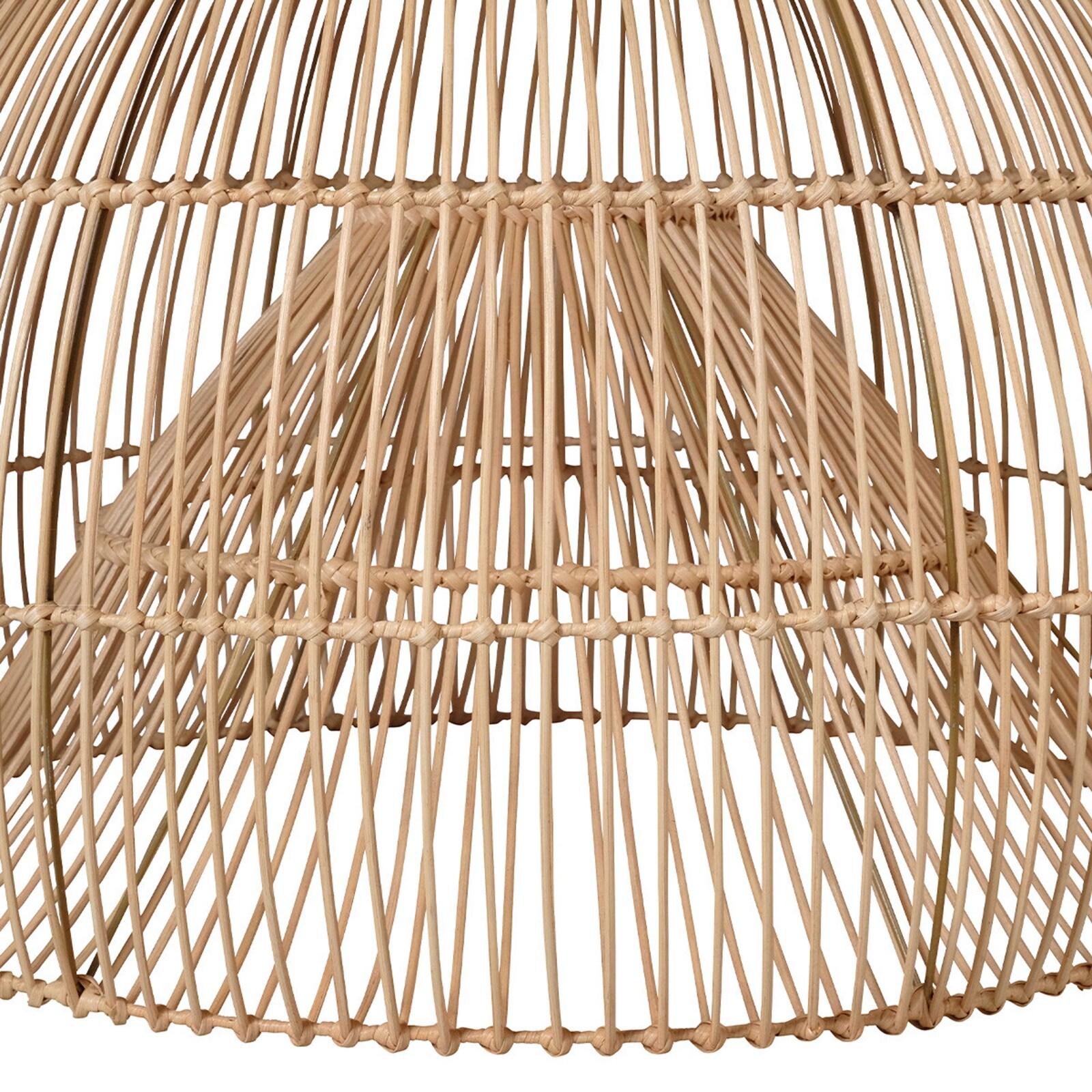 Suspension ronde en rotin naturel