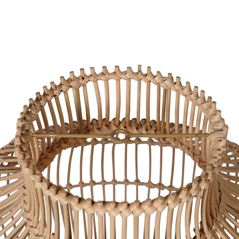 Suspension ronde en rotin naturel (3/6)