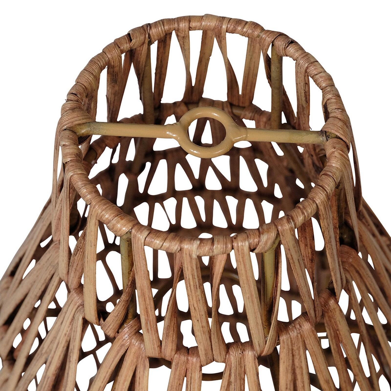 Suspension tissée en rotin naturel