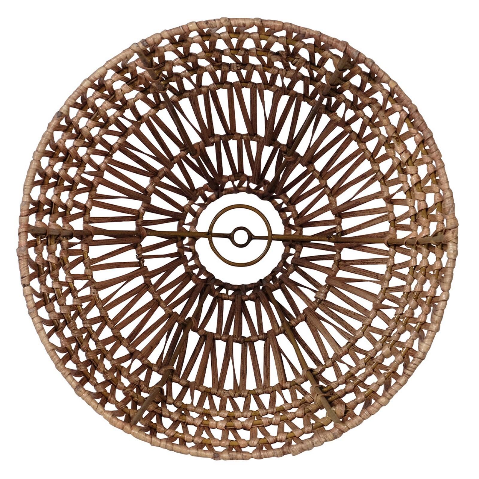 Suspension tissée en rotin naturel