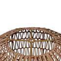 Plafonnier ovale en rotin naturel tressé