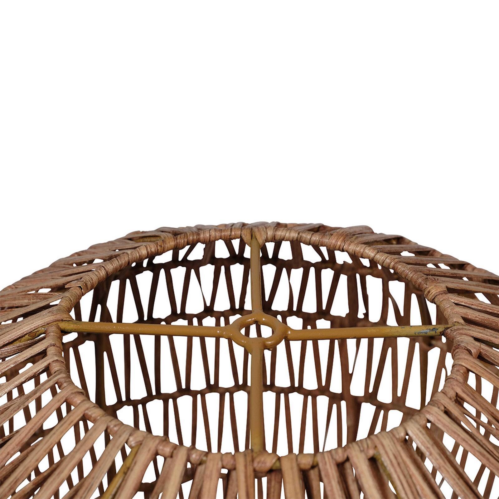 Plafonnier ovale en rotin naturel tressé