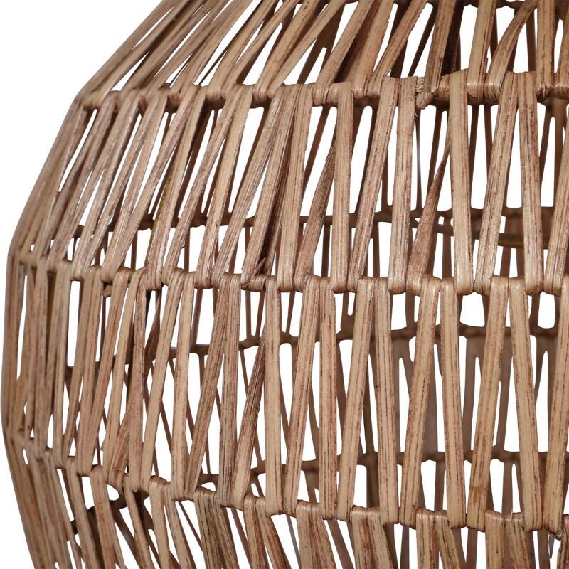 Plafonnier ovale en rotin naturel tressé