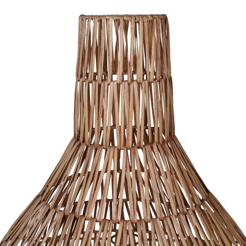 Abat-jour conique en rotin naturel tressé