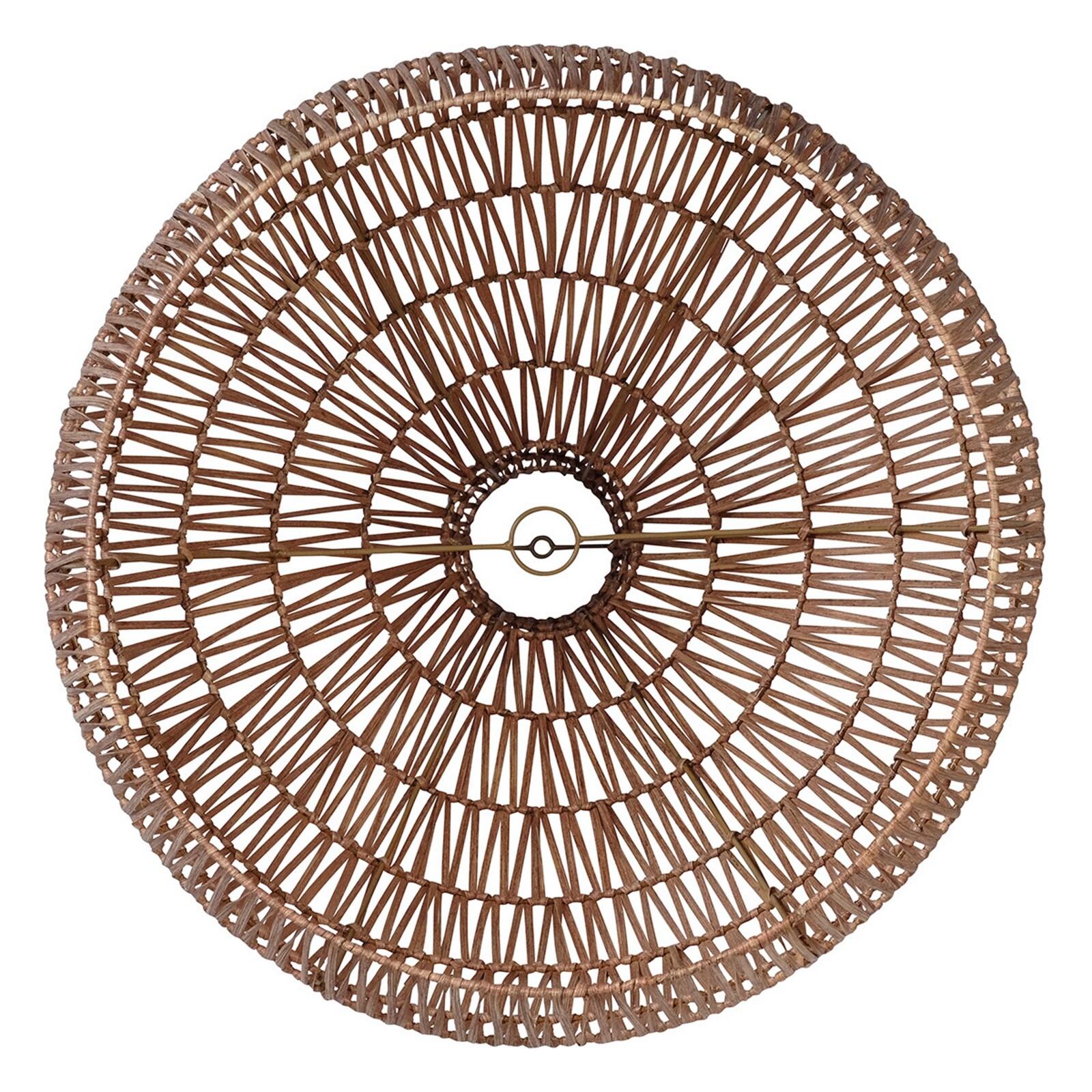 Abat-jour conique en rotin naturel tressé