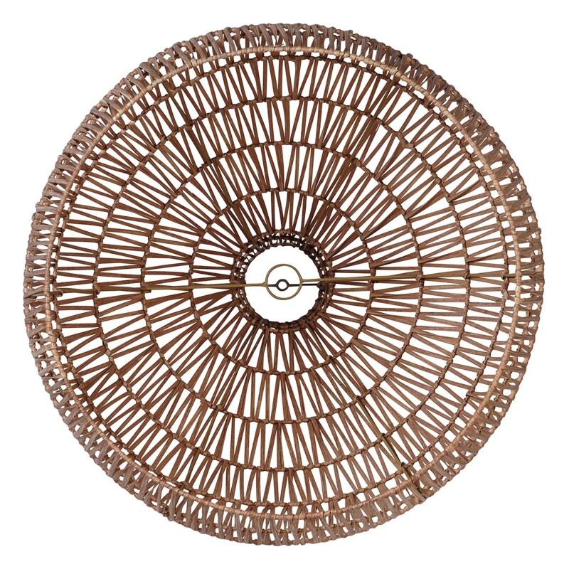 Abat-jour conique en rotin naturel tressé