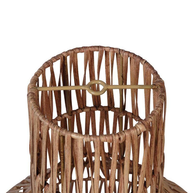 Abat-jour conique en rotin naturel tressé