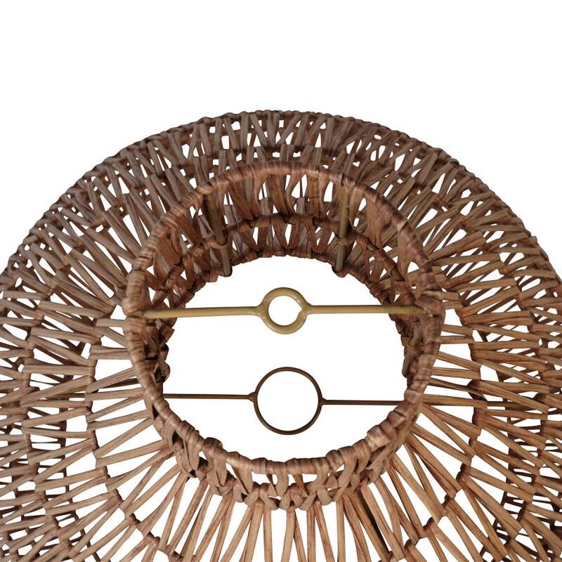 Abat-jour conique en rotin naturel tressé