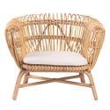 Fauteuil ajouré en rotin naturel