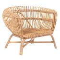 Fauteuil ajouré en rotin naturel