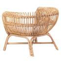 Fauteuil ajouré en rotin naturel