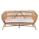 Canapé ajouré en rotin naturel