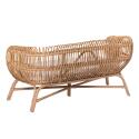 Canapé ajouré en rotin naturel