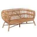 Canapé ajouré en rotin naturel