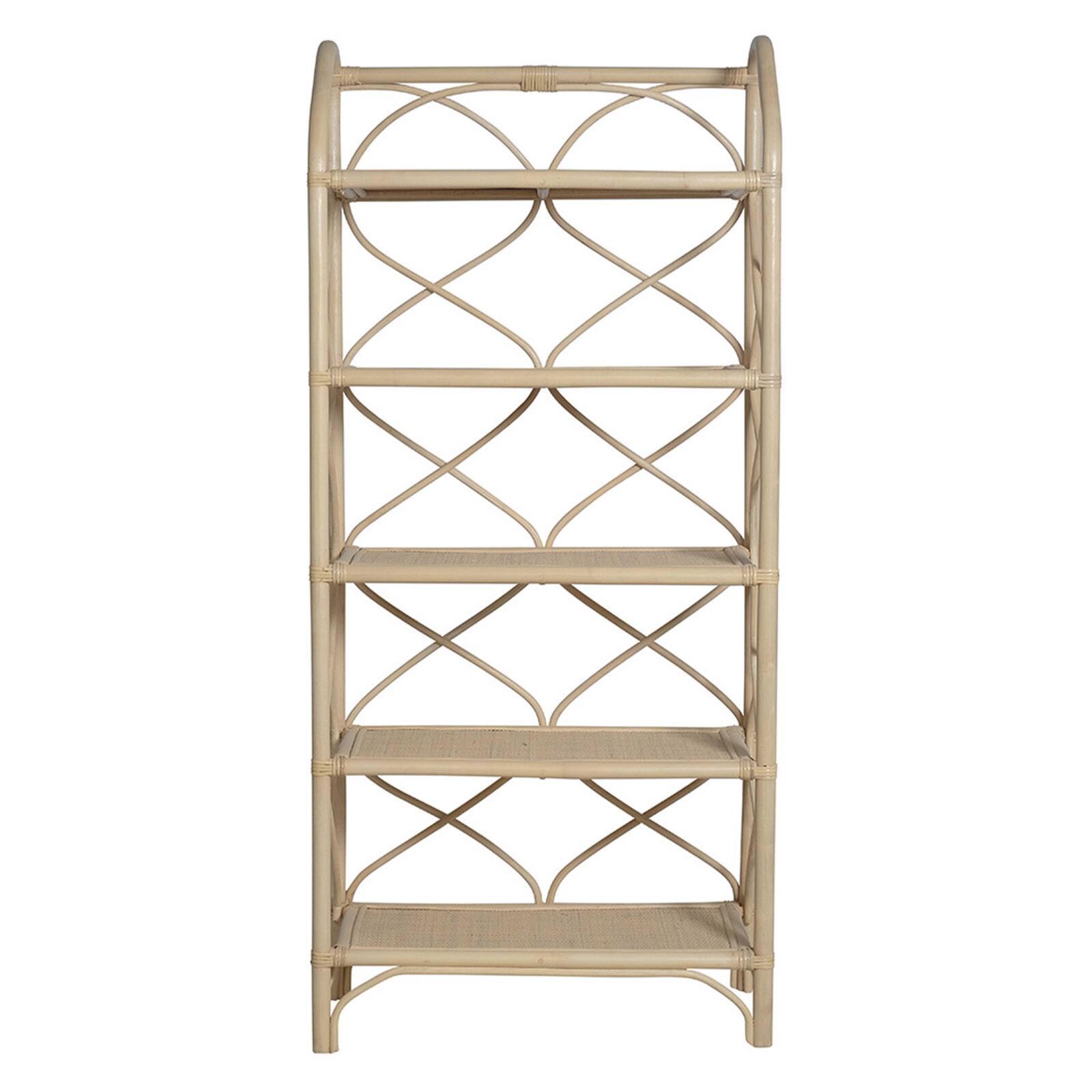 Etagère haute en rotin naturel 147 x 66 cm