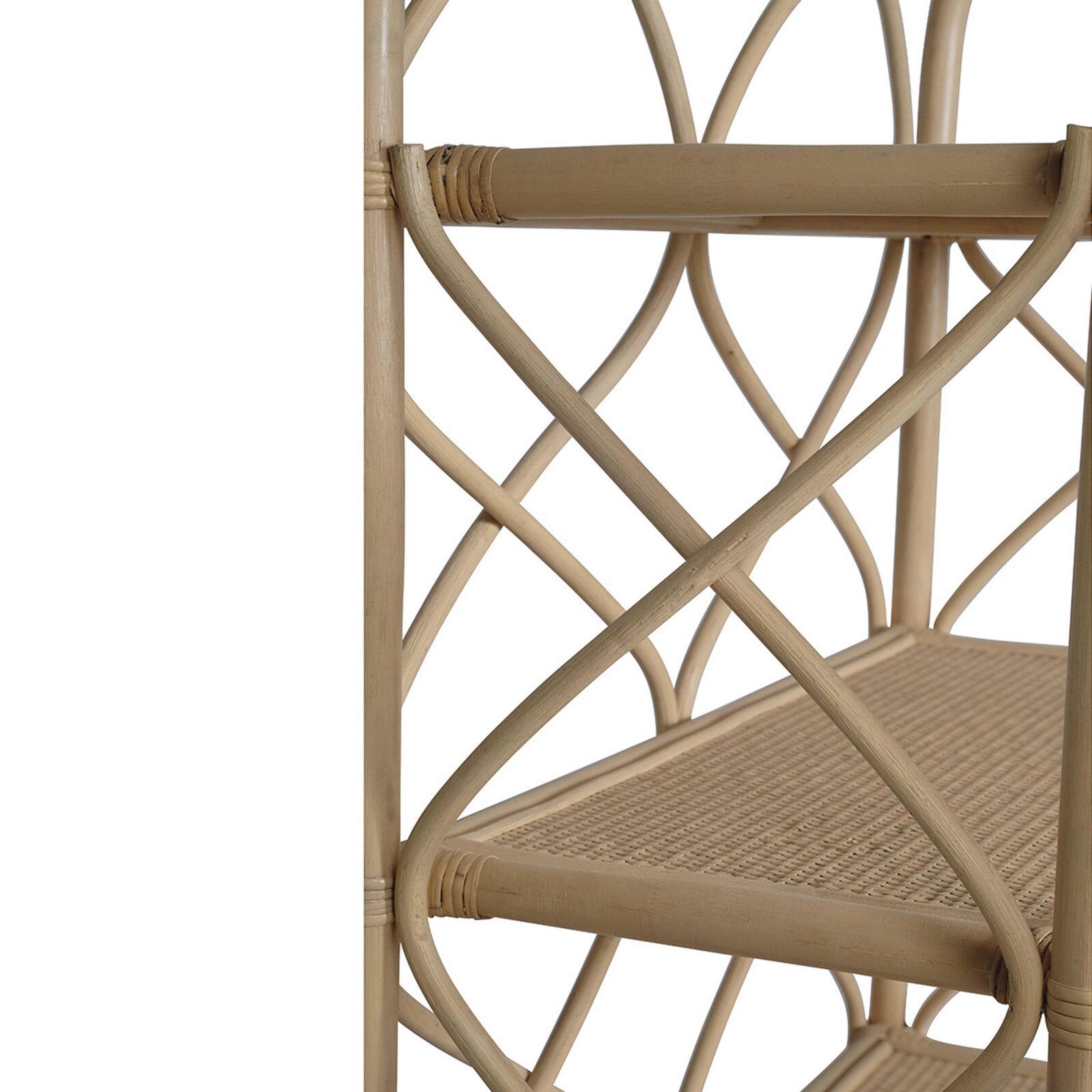 Etagère haute en rotin naturel 147 x 66 cm