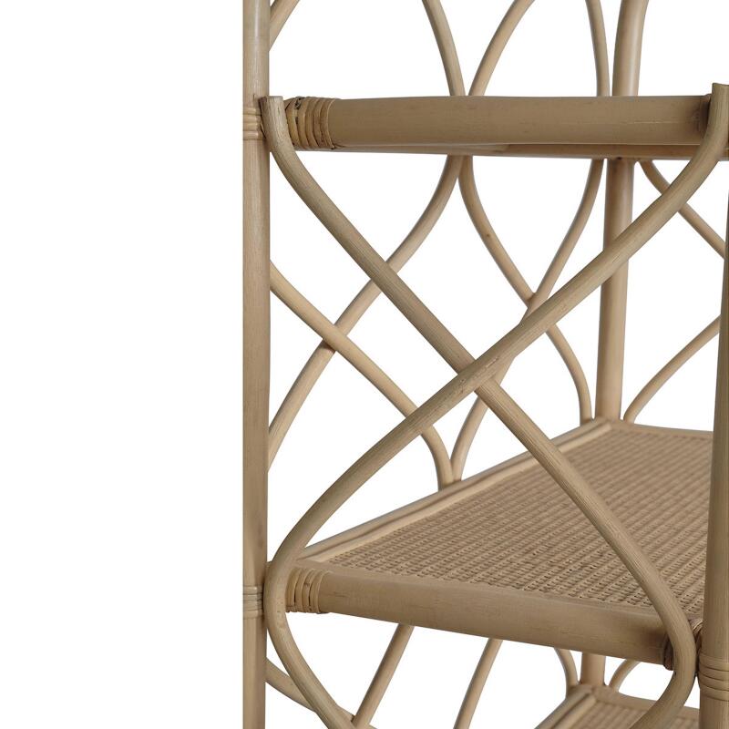 Etagère haute en rotin naturel 147 x 66 cm
