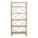 Etagère haute en rotin naturel 147 x 66 cm