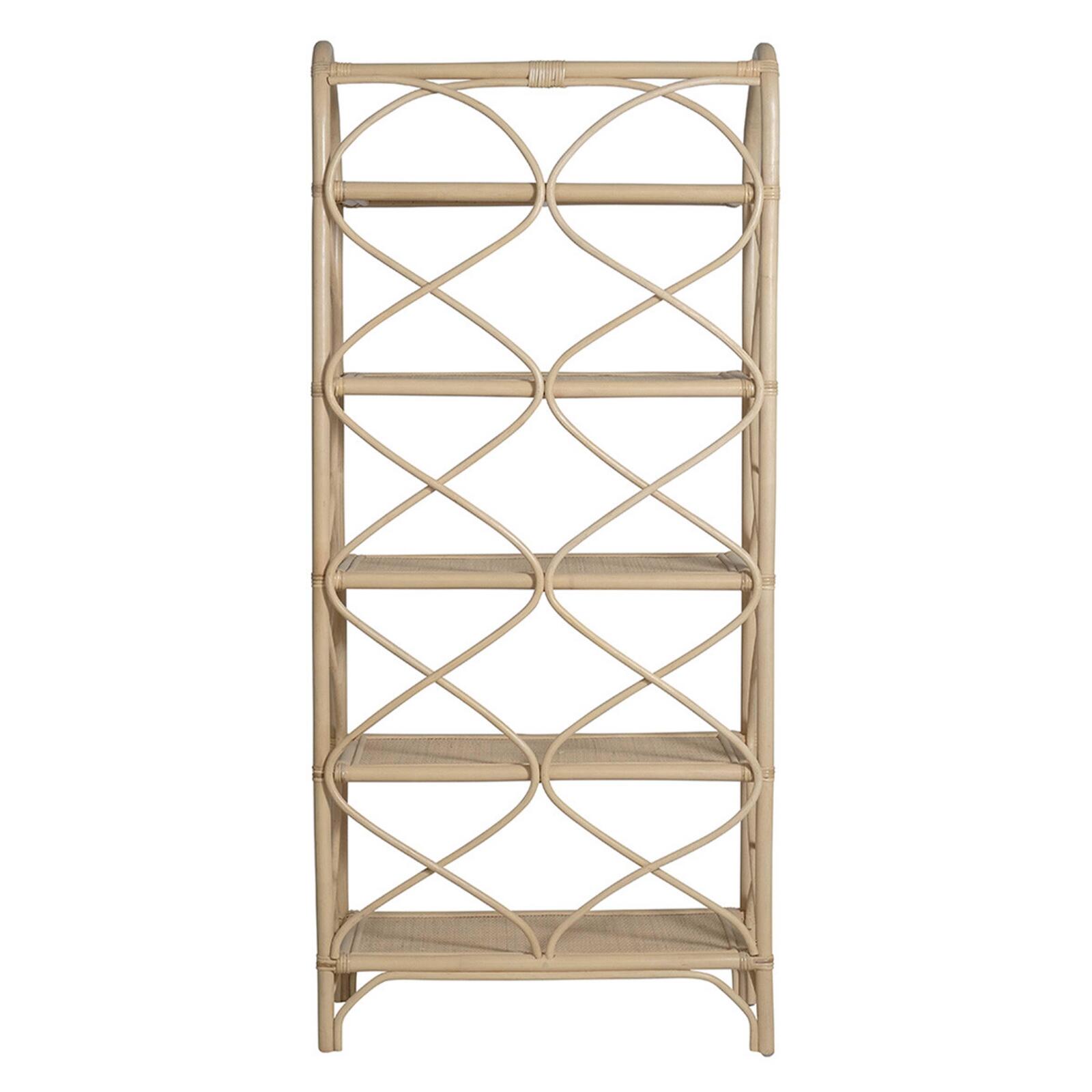 Etagère haute en rotin naturel 147 x 66 cm