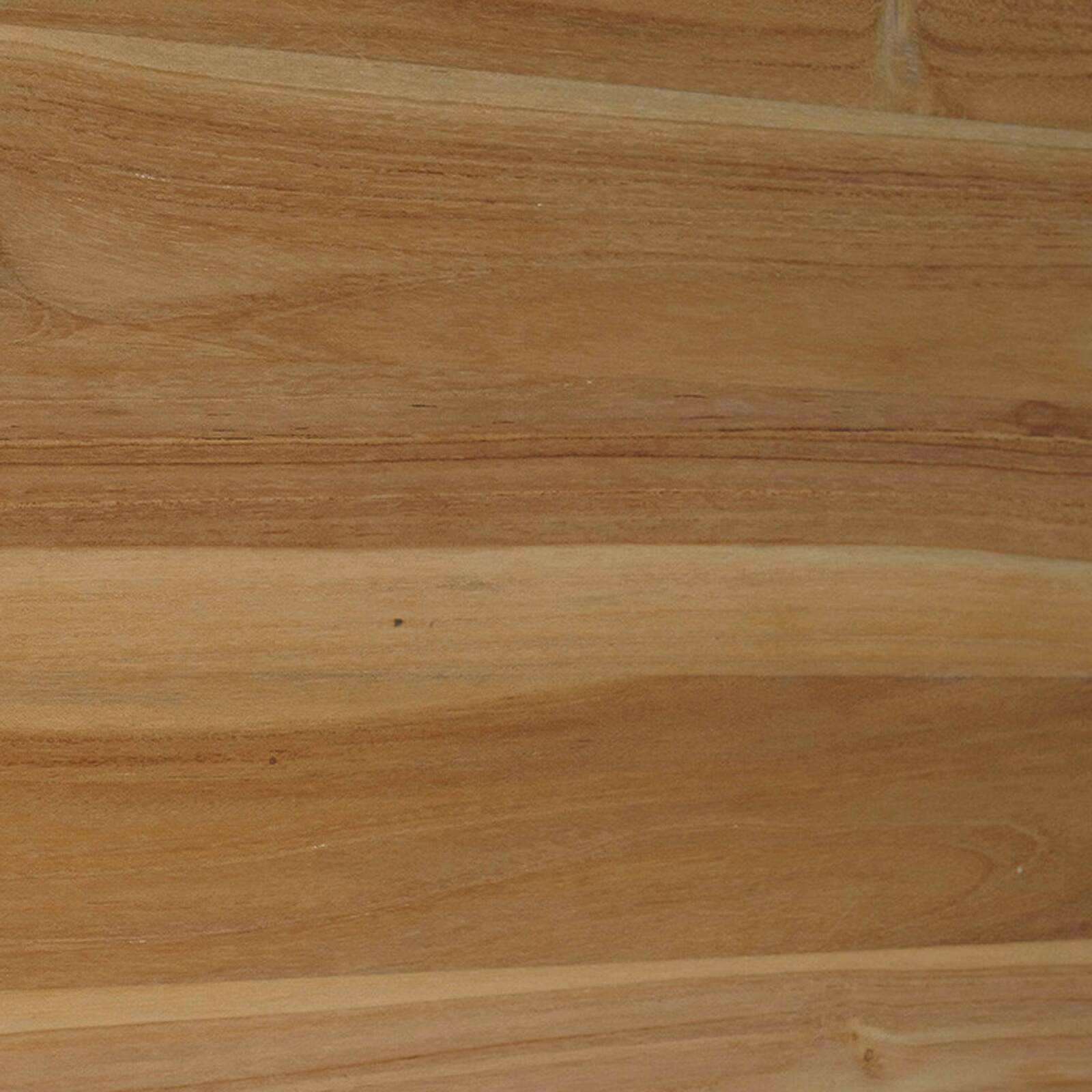 Table basse ovale en rotin naturel avec coffre