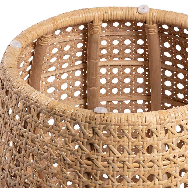 Table d'appoint ronde en cannage 