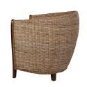 Fauteuil cabriolet design en rotin