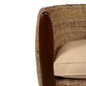 Fauteuil cabriolet design en rotin