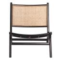 Fauteuil lounge en teck et rotin
