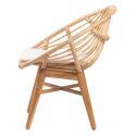 Fauteuil ajouré en rotin naturel