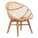 Fauteuil ajouré en rotin naturel