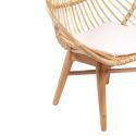 Fauteuil ajouré en rotin naturel