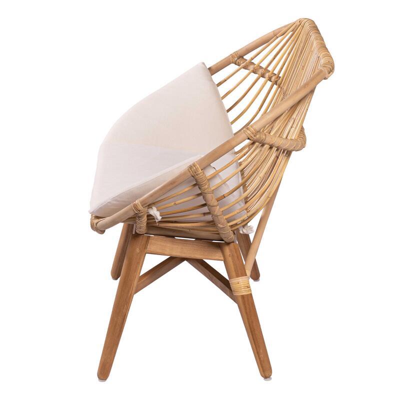 Canapé ajouré en rotin naturel