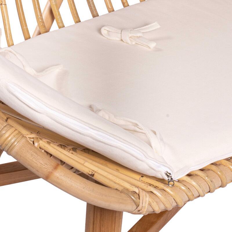 Canapé ajouré en rotin naturel