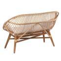 Canapé ajouré en rotin naturel