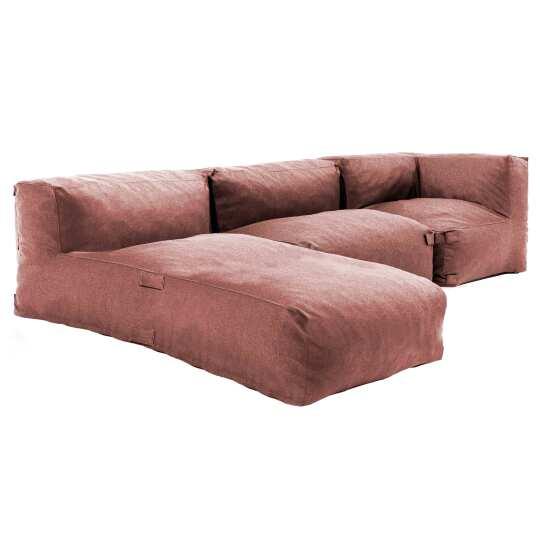 Salon de jardin modulable 3 places avec 1 chauffeuse, 1 fauteuil d'angle et 1 méridienne | Oviala