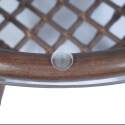 Table basse ronde en rotin avec plateau en verre
