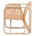 Fauteuil vintage en cannage rotin naturel et métal