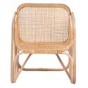 Fauteuil vintage en cannage rotin naturel et métal