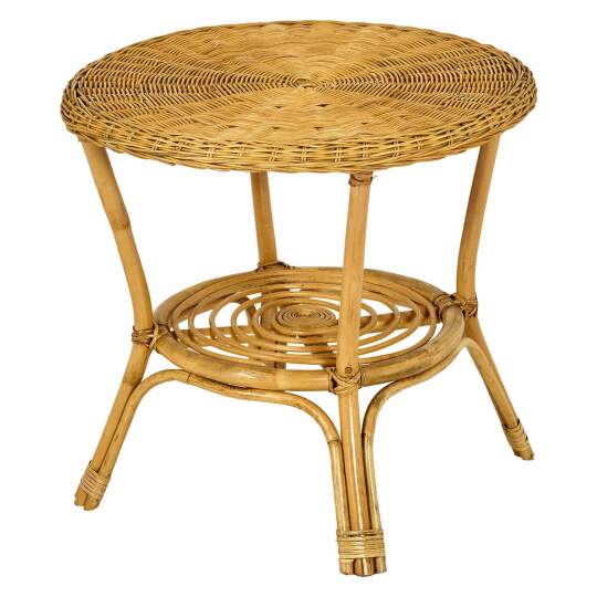 Table basse en rotin naturel ronde Ø54 cm | Oviala