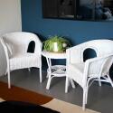 Table basse ronde en rotin naturel