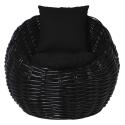 Fauteuil œuf tressé en osier et rotin naturel