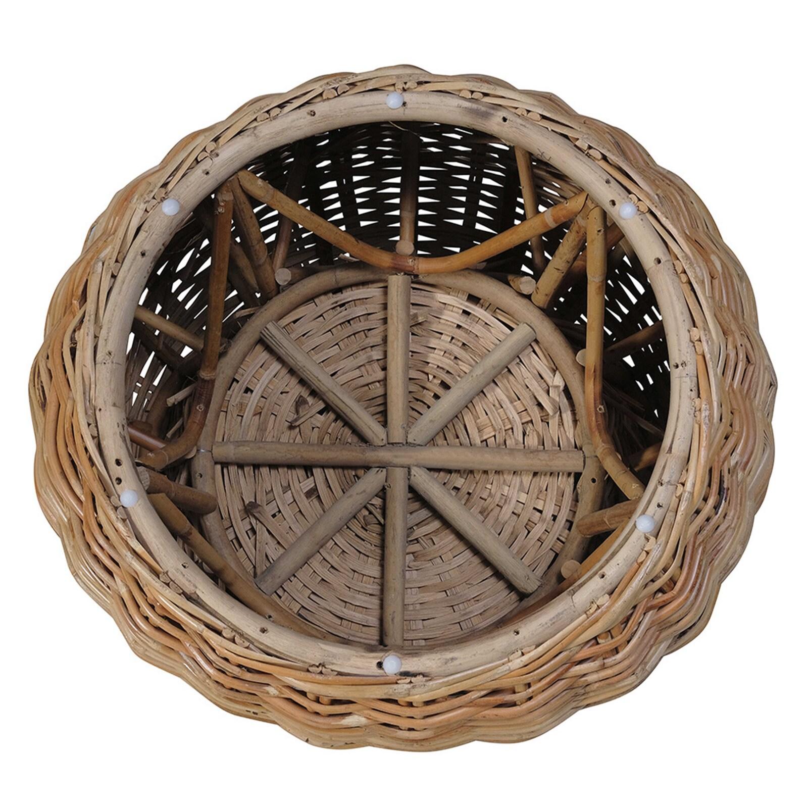 Fauteuil œuf tressé en osier et rotin naturel