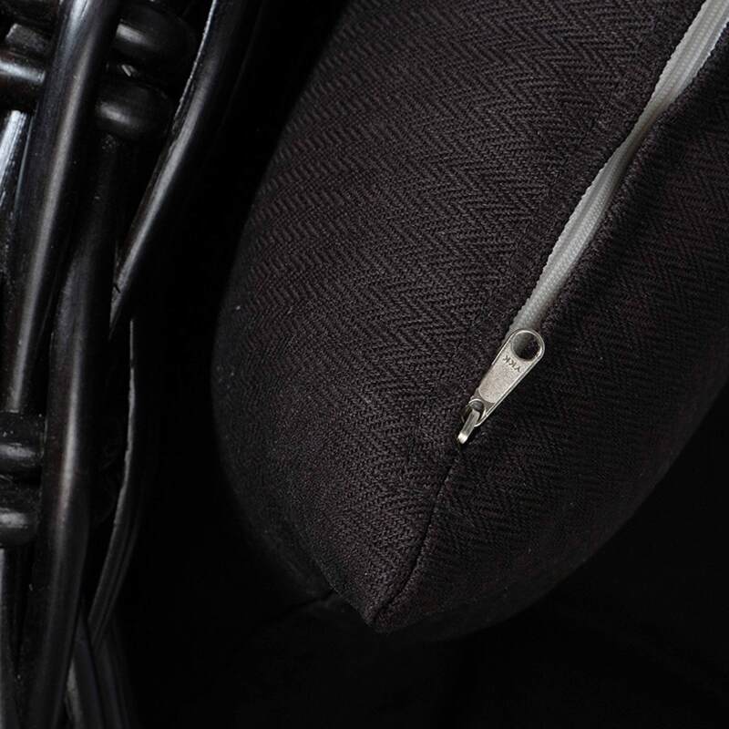 Fauteuil œuf tressé en osier et rotin naturel (6/7)