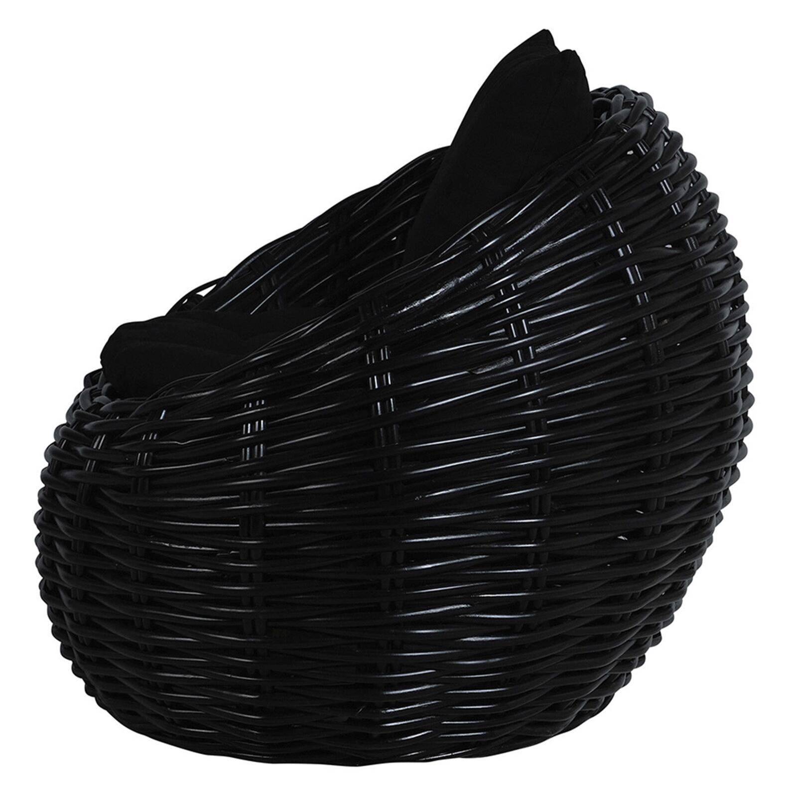 Fauteuil œuf tressé en osier et rotin naturel