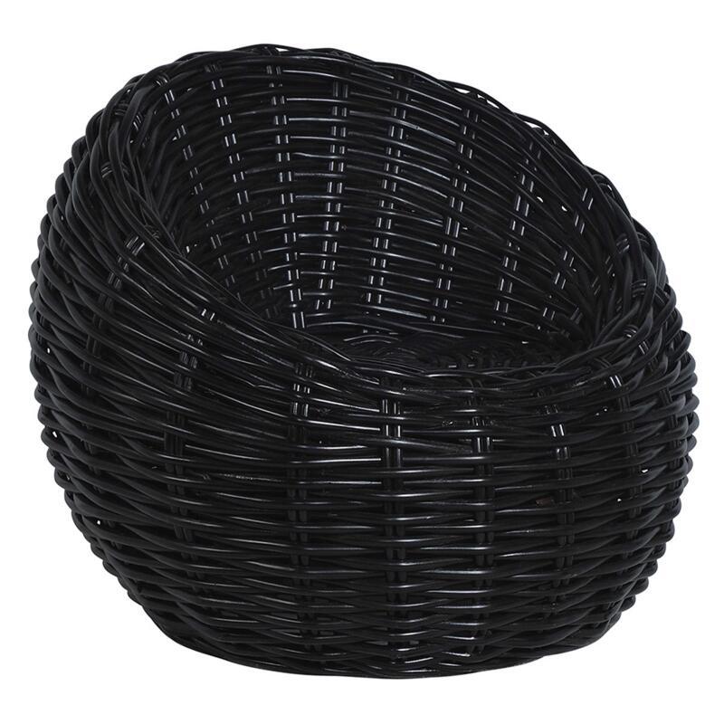 Fauteuil œuf tressé en osier et rotin naturel (5/7)