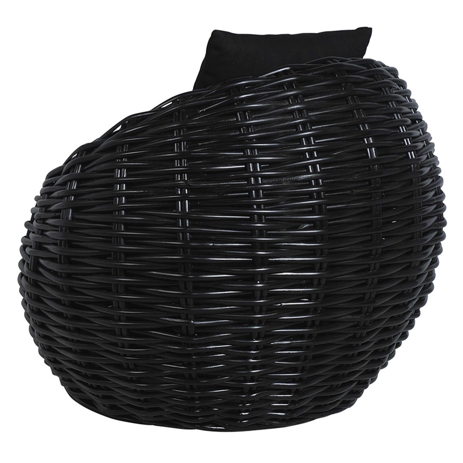 Fauteuil œuf tressé en osier et rotin naturel