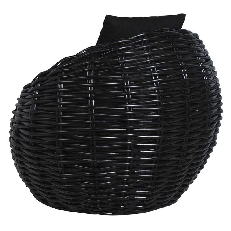 Fauteuil œuf tressé en osier et rotin naturel